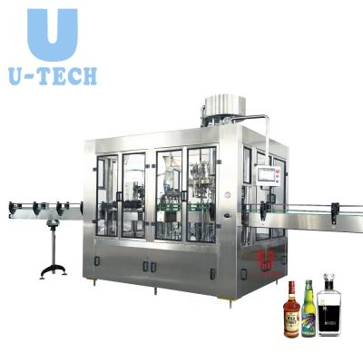 China High Precision Filling Small Business Automatic Beer Glass Bottle Washing Machine Level Filling Capping Maker for sale