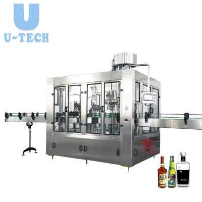 China Full Automatic Beverage Glass Bottle Wine Spirit Alcohol Filling Machine for sale