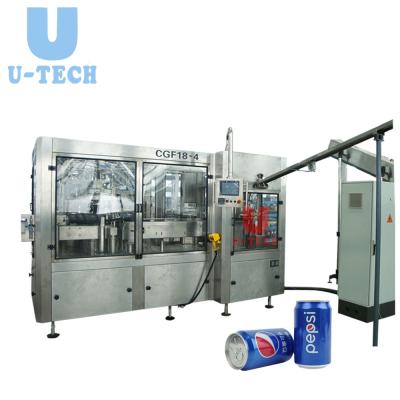 China Small Food Factory Carbonated Drink Can Filling Machine Prices for sale