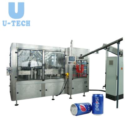 China Automatic Food Zhangjiagang Soda Carbonated Soft Mango Beverage Juice Beer Can Filling Machine Making for sale