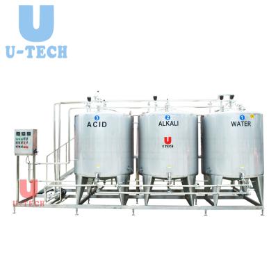 China China Zhangjiagang pure water hot water CIP cleaning system u high technology eco-friendly efficient acid alkali for sale