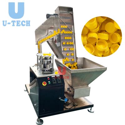 China Beverage U Technology New Style Full Automatic Price Cheap Plastic Drinking Water Cap Folding Machine for sale