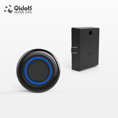 China Smart Fingerprint QIDOTS Fingerprint Furniture Lock Biometric Fingerprint Mini Lock With USB Port For Wardrobe for sale