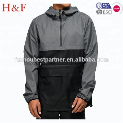 China Wholesale 1/4 Zip Men's Windproof Anorak Jacket With Front Pocket Pocket for sale