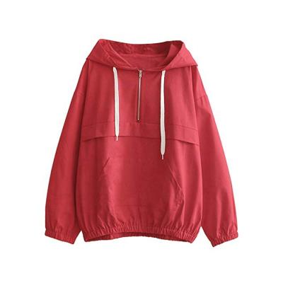 China Viable Recycle Clothing Women's Hot Sales Pullover Anorak Color Block Jacket Anorak for sale