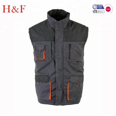 China Jackets Winter Padded Warm Work Vest Outdoor Workwear Mens Active Vest With Multi Pocket for sale