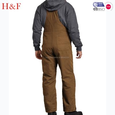 China Custom Mens 100% Cotton Bib Coveralls Winter Insulated Windproof Workwear Padded Coveralls for sale