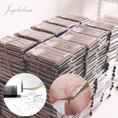 China Wholesale Non Sticky Black Mink Very Soft and Light d 0.03 Faux Trays 0.05 0.07 Individual Faux Mink Silk Volume Lash Private Label Extension for sale