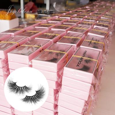 China New 3d styles 25mm very soft and light fluffy mink lashes natural look and 3D strip soft strong vegan cotton real mink lashes for sale