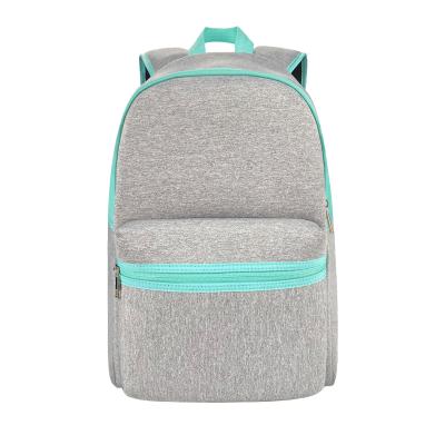 China Wholesale Custom Portable Gray Leisure Sport School Bag Large Capacity Neoprene Backpack For Women Men for sale