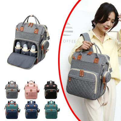 China With USB 2021 Hot Selling Durable Multifunctional Diaper Bag Baby Diaper Bag Large Capacity Mummy Backpack Mummy Bag for sale