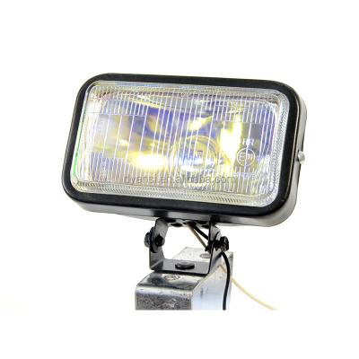 China Metal Housing Motorcycle Front Spotlight Headlight With Metal +Metal Bracket+Glass Lens Housing Reliable 12V Halogen Bulb Work Light for sale