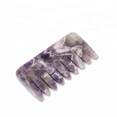 China Africa Crystal Energy Massage Comb Amethyst Crystal Comb Energy Comb Healing for gift for sale