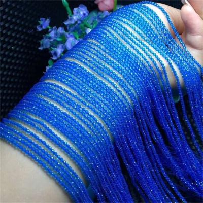 China Home Decoration Products Gem Stone Bead 2mm Esoteric Blue Spinel Faceting Loose Beads for sale