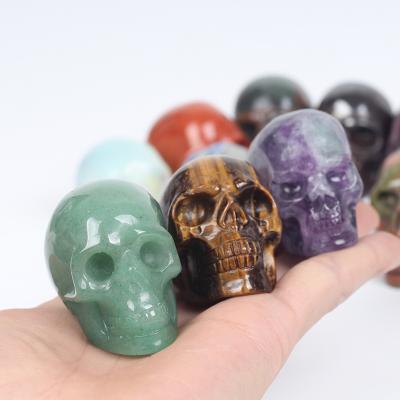 China China Manufacturers Direct Wholesale High Quality Mini Mail Skulls Gemstone 1.5 Inch Crystal Skulls For Healing Crafts for sale