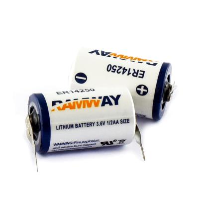 China toys sigfox iot ER14250 size 1/2 aa 3.6v battery for gas meter heat meter for sale