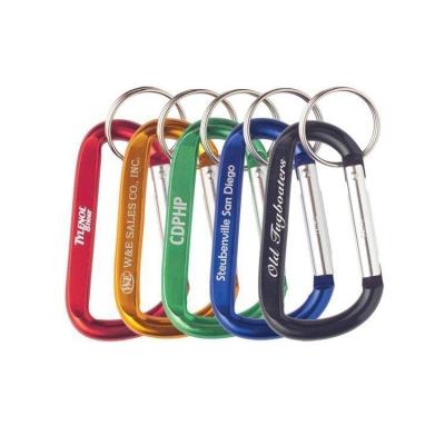 China China Supplier Eco - Friendly Aluminum D Shaped Camping Carabiner Outdoor Key Chain Hook for sale