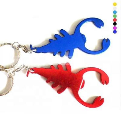 China Buy Bulk Metal Bottle Openers Lightweight Cheap Scorpion Animal Shaped Personalized Bottle Opener Key Chain for sale