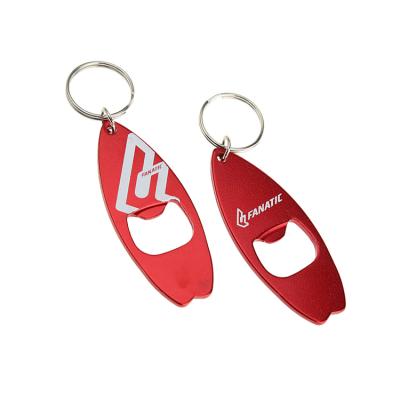 China Bulk Custom Viable White Metal Surfboard Bottle Opener Key Chain for sale