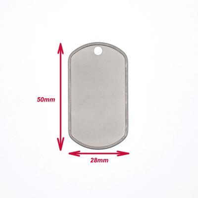 China Europe Popular Stainless Steel Dog Tag Rolled Edges Classic Military Dog Tag Chain for sale