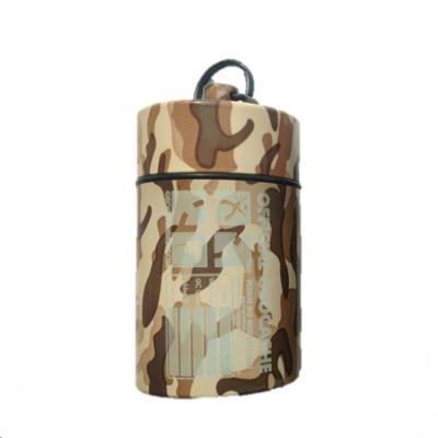 China 54*102mm Bison Tube Viable Rock Moss Camouflage Powerful Mega Geocache Container for sale