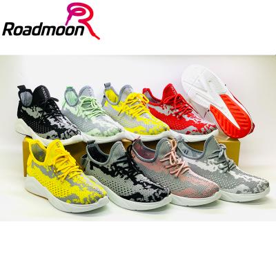 China Fashionable PVC Ladies Sneaker Weaver Shoes Breathable Flying Running Shoes for sale