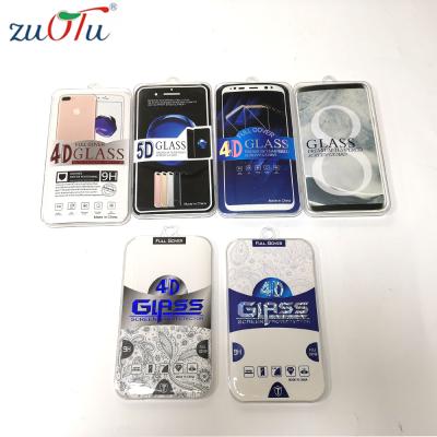 China Recycled Materials Customized Printed PP Crystal Box Tempered Glass Screen Protector Packaging Box for sale