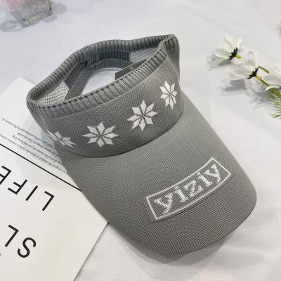 China 2021 new sunwholesale cotton striped empty top straw hat 2021 female hollow top hat sun hat sun capsoutdoor sports new fishing outdoor t for sale