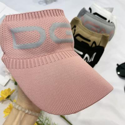 China New design sun visor hat embroidery summer sun travel beach fashion ladies outdoor hat female handmade straw hat wholesale flower striped for sale