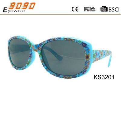 China Kids' fashion sunglasses, non-toxic safe PC material soft/comfortable wear frame for sale