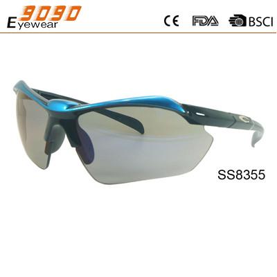 China 2018 fashion sports sunglasses with 100% UV protection lens, suitable for men and women for sale