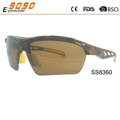 China Retro sports sunglasses,made of plastic, UV 400 protection lens,suitable for men and women for sale