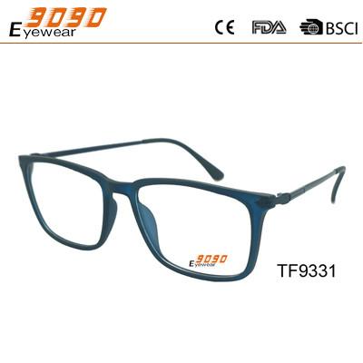 China Simplicity optical frame made of TR90 with stainless steel temple,suitable for men and women for sale