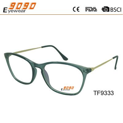 China 2018 hot sale style TR90 Optical frames, stainless steel temple ,suitable for men and women for sale