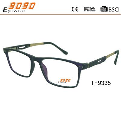 China Rectangle hot sale style TR90 Optical frames,two pins on the frame,suitable for women and men for sale