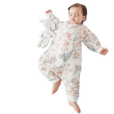 China Babygreat Baby Sleeping Bag Antibacterial Portable Blanket With LegsSeparate Long Sleeve Chinese Design 100% Cotton Sleep Bag for sale