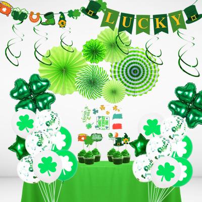 China Kit Party Decoration Balloon Ireland St Patrick's Day Balloon Indoor Four Leaf Clover Balloon Arch Decoration for sale