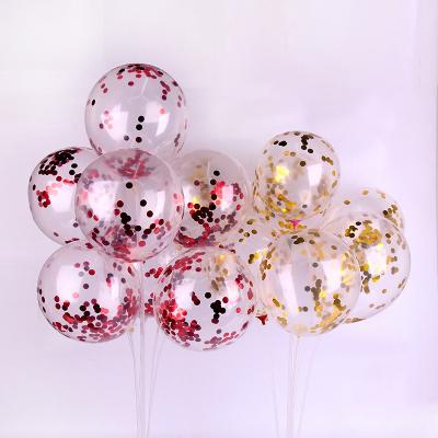 China 2.8g Transparent Foil Glitter Balloon Confetti Balloon Wedding Birthday Party Venue Decoration Indoor Sequin Balloon for sale