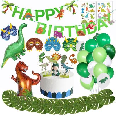 China Hot Sales Dinosaur Theme Party Animal Jungle Balloon Party Decoration Indoor Birthday Dinosaur Balloons Arch Kit for sale