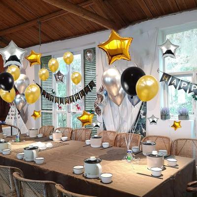 China High Quality Balloon Indoor Elegant Black Party Birthday Decoration Gold Balloon Party Decoration Balloon Set for sale