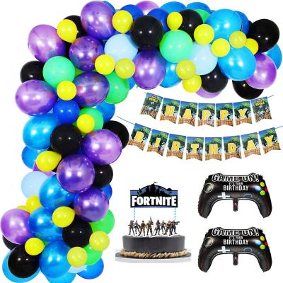 China Decoration Game Balloons Congratulations Indoor Border Balloons Party Decoration Cake Happy Birthday Balloon for sale