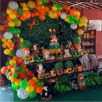 China Indoor Animal Arch Kit Tiger Lion Jungle Animal Balloon Decoration Theme Party Balloon for sale