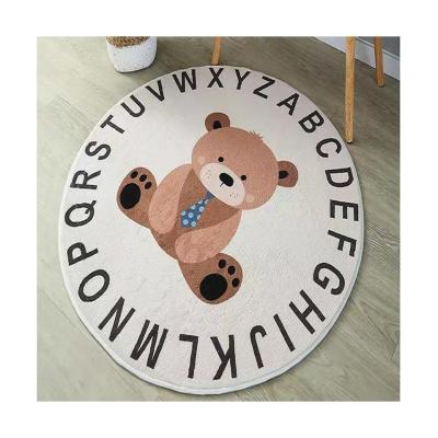 China Washable Custom Design Floor Mat Logo Blankets 3d Shaped Washable Cashmere Alphabet Circle Blanket for sale