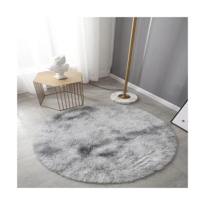 China Anti-Slip Cute Shaggy Circle Blanket Floor Fluffy Rug For Kids Room for sale