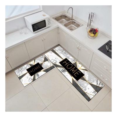 China Anti-Slip Kitchen Used Floor Mats Wholesale Kitchen Mat Custom Print Design Kitchen Floor Mat Rug for sale