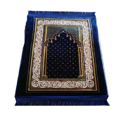 China 100%non-slip polyester printed flannel prayer blanket muslim islamic prayer rug for sale