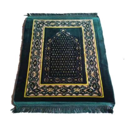 China High Quality Non-slip Polyester Educational Muslim Kids Adult Islamic Prayer Mat for sale