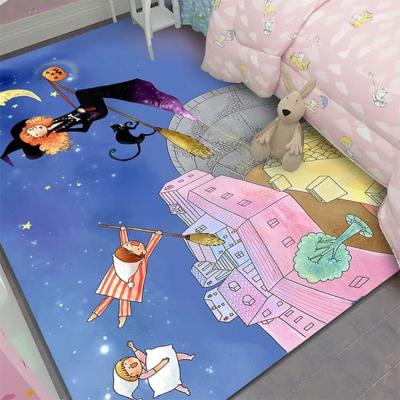 China Anti-skid Cozy Cute Rug Cartoon Living Room Popular Rugs And Blankets Blanket For Sale The Bedroom for sale