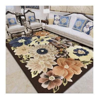 China 3D Anti-Slip Printing Soft Thick Custom Rug Area Rug Microfiber Velvet Blankets Living Room Crystal Bay Window Blankets for sale