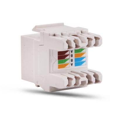 China high quality rj45 cat6 wall panel jack utp rj45 male keystone jack LX-KJ-D6W for sale